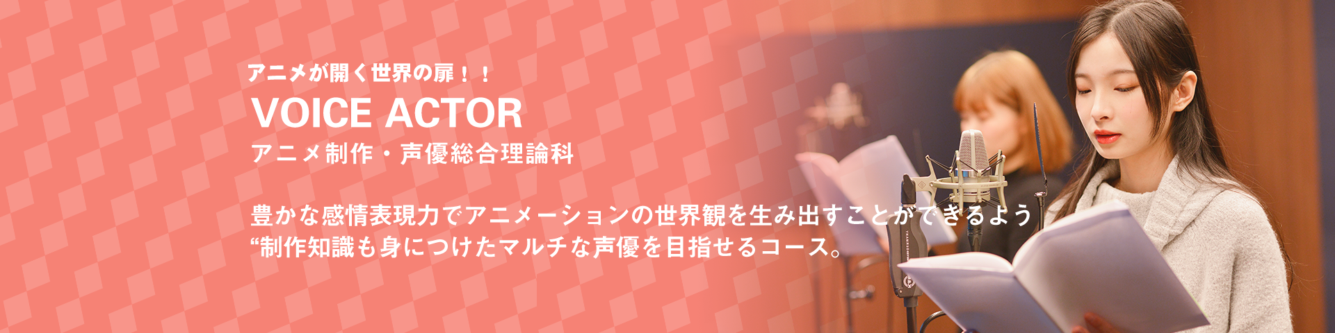 アニメ制作 声優総合理論科 専門学校アニメ アーティスト アカデミー a 声優 アニメの専門学校 Anime Artist Academy